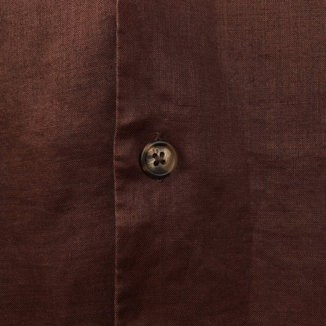 NEW GEN Short-Sleeve Open Collar Shirt, Boxy Shirt, Men's Size M (approx.) unclear chocolate Vintage Second Hand