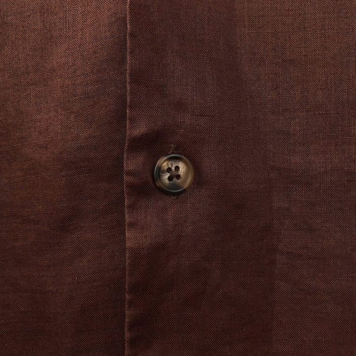 NEW GEN Short-Sleeve Open Collar Shirt, Boxy Shirt, Men's Size M (approx.) unclear chocolate Vintage Second Hand