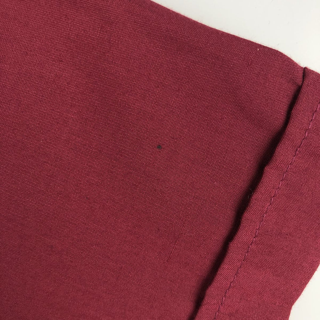 OMEGA Short-Sleeve Open-Collar Mexican Shirt, Cuban Shirt, Boxy Shirt, Men's Size XL cotton wine-red Vintage Second Hand
