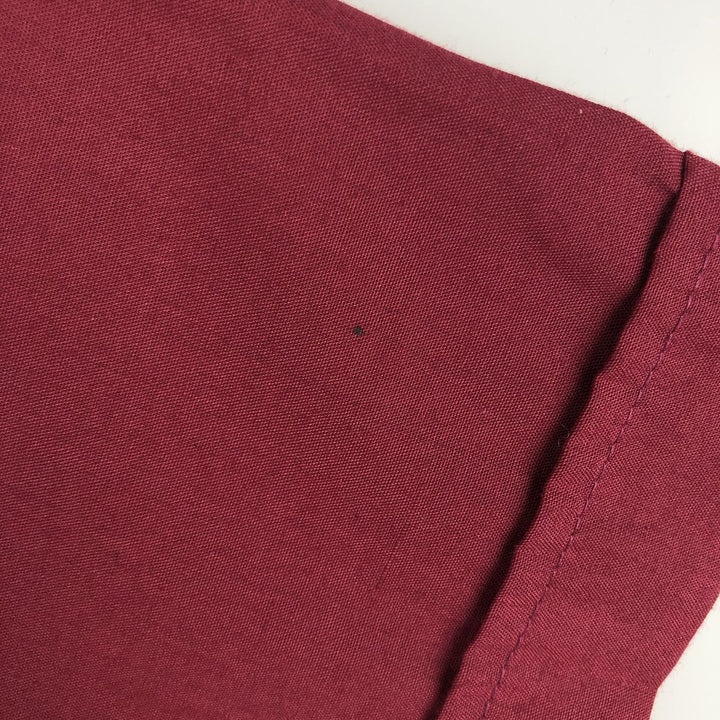 OMEGA Short-Sleeve Open-Collar Mexican Shirt, Cuban Shirt, Boxy Shirt, Men's Size XL cotton wine-red Vintage Second Hand