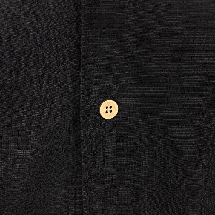 The Havanera Co. Short-Sleeve Open-Collar Mexican Shirt, Cuban Shirt, Boxy Shirt, Men's Size XL Rayon black type Vintage Second Hand