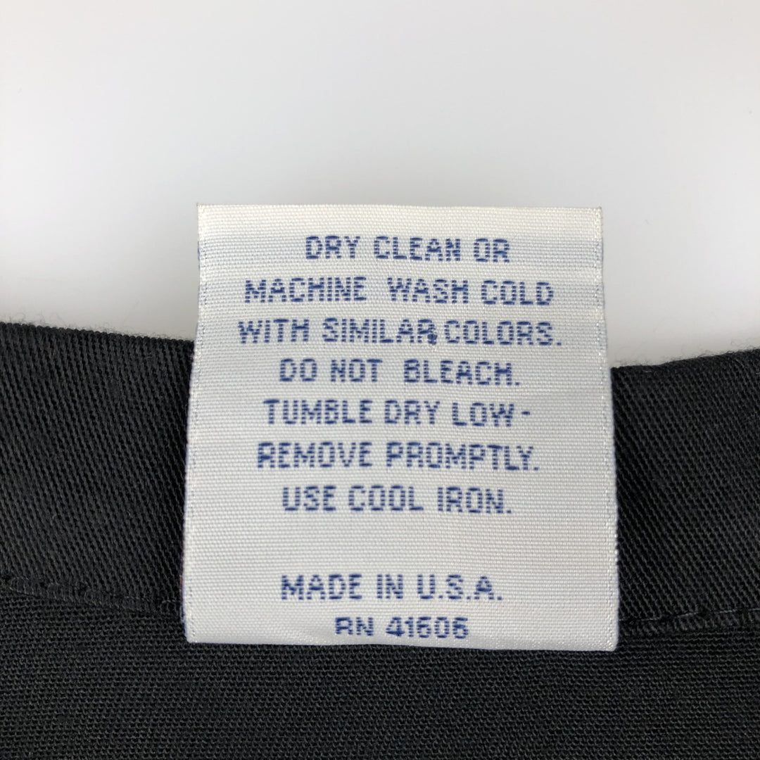 90'S FLIP Open Collar Short Sleeve Two-Tone Shirt, Boxy Shirt, Made in USA, Men's Size L (Equivalent), Vintage unclear black type Vintage Second Hand