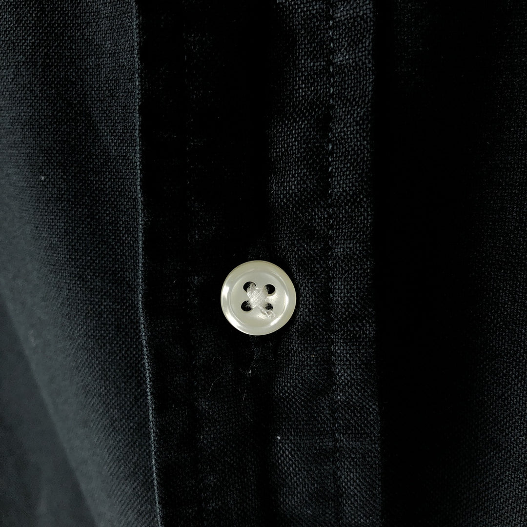 90'S FLIP Open Collar Short Sleeve Two-Tone Shirt, Boxy Shirt, Made in USA, Men's Size L (Equivalent), Vintage unclear black type Vintage Second Hand