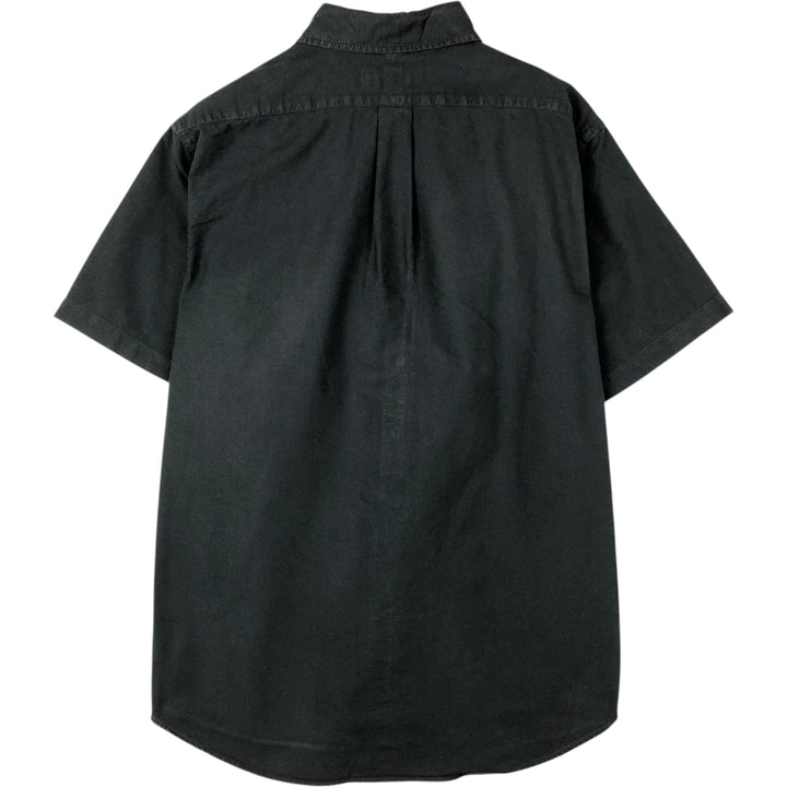 Ralph Lauren RALPH LAUREN short-sleeved button-down shirt, men's size L cotton black type Vintage Second Hand