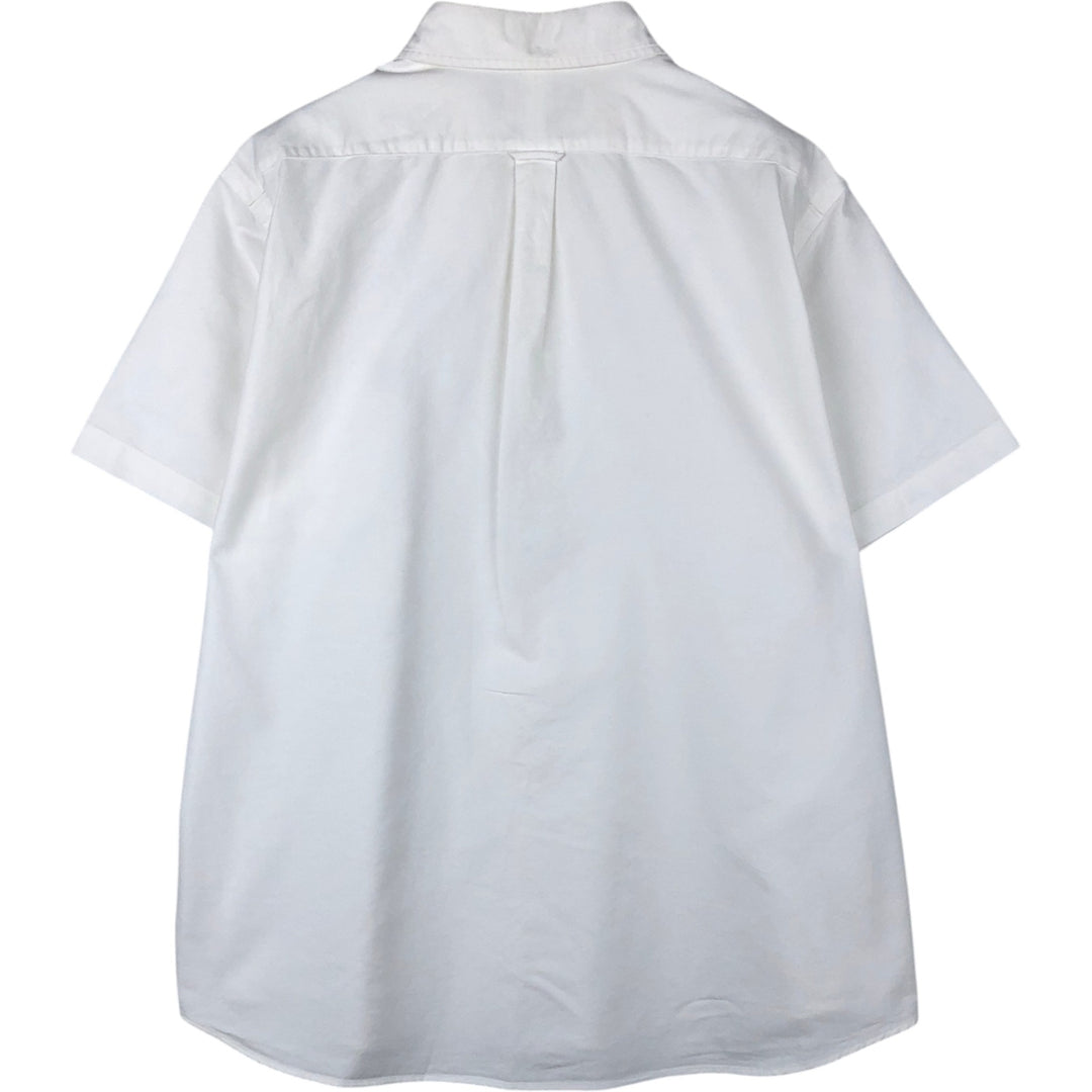 Ralph Lauren CLASSIC FIT RL UNTUCKED FIT Short-Sleeve Button-Down Shirt, Men's Size XL (approx.) cotton white type Vintage Second Hand