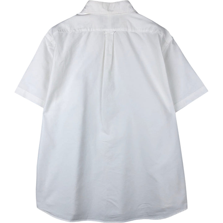 Ralph Lauren CLASSIC FIT RL UNTUCKED FIT Short-Sleeve Button-Down Shirt, Men's Size XL (approx.) cotton white type Vintage Second Hand