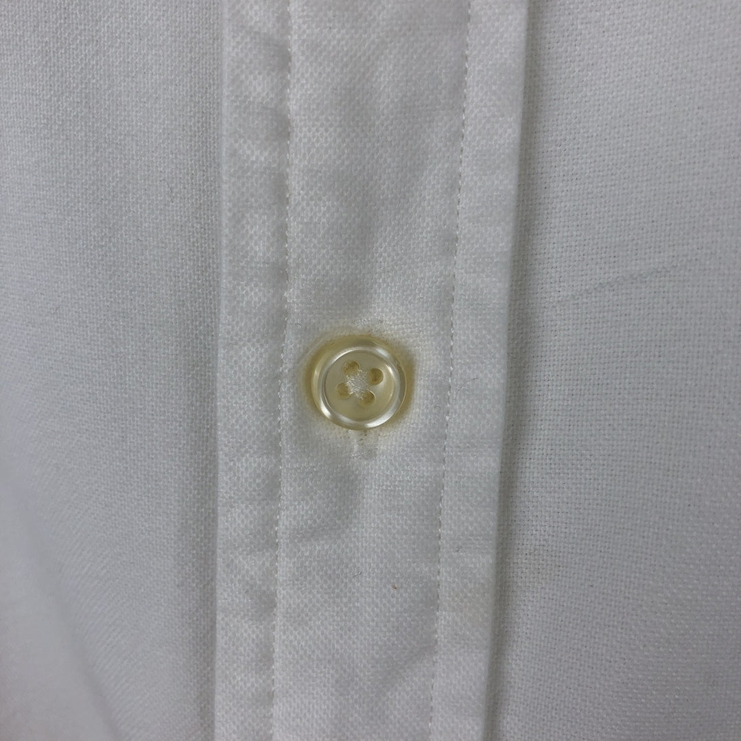 Ralph Lauren CLASSIC FIT RL UNTUCKED FIT Short-Sleeve Button-Down Shirt, Men's Size XL (approx.) cotton white type Vintage Second Hand