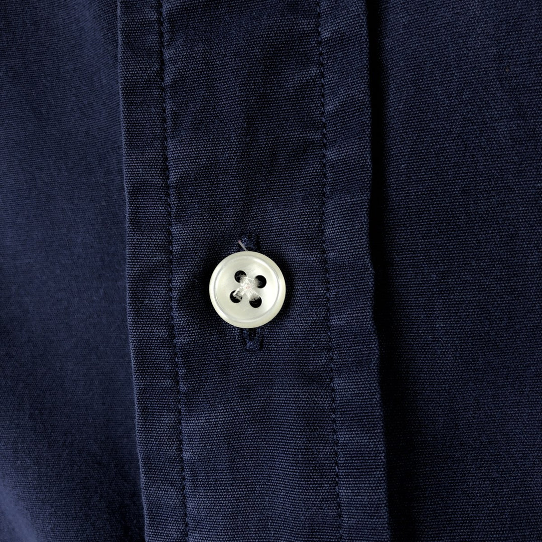 Ralph Lauren short sleeve button down shirt, men's XL size cotton navy blue type Vintage Second Hand