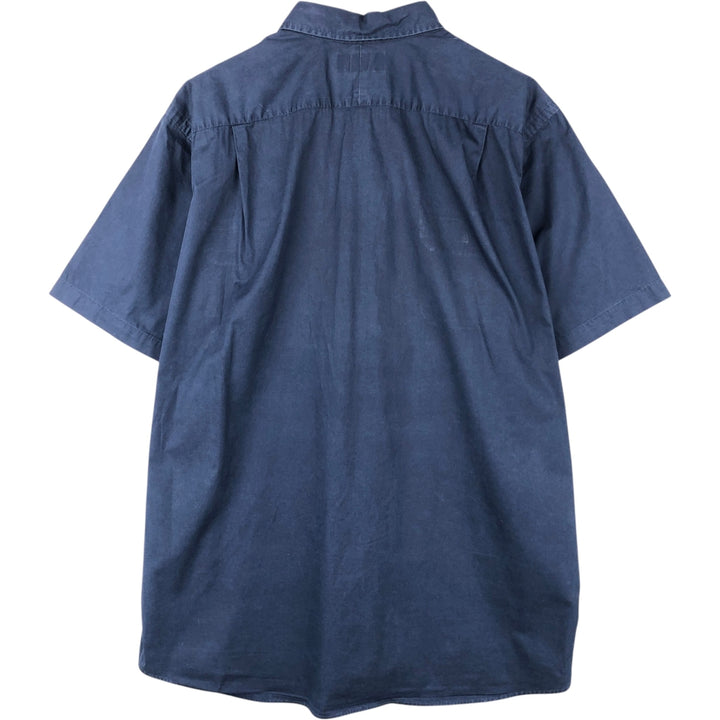 Ralph Lauren POLO by Ralph Lauren short sleeve cotton shirt, men's XL size cotton navy blue type Vintage Second Hand