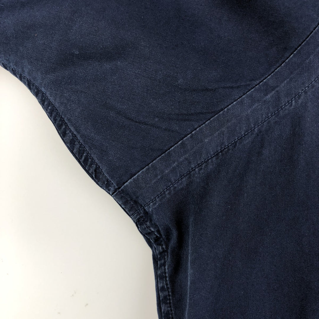 Ralph Lauren POLO by Ralph Lauren short sleeve cotton shirt, men's XL size cotton navy blue type Vintage Second Hand