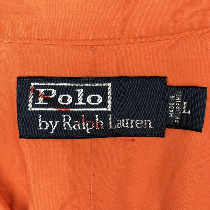 Ralph Lauren POLO by Ralph Lauren Short-Sleeve Cotton Shirt, Men's Size L (approx.) cotton orange type Vintage Second Hand