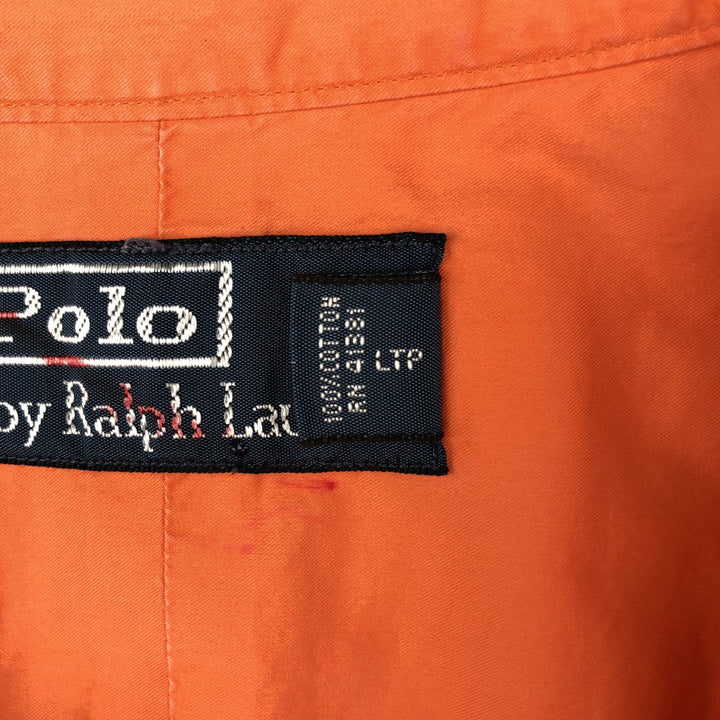Ralph Lauren POLO by Ralph Lauren Short-Sleeve Cotton Shirt, Men's Size L (approx.) cotton orange type Vintage Second Hand