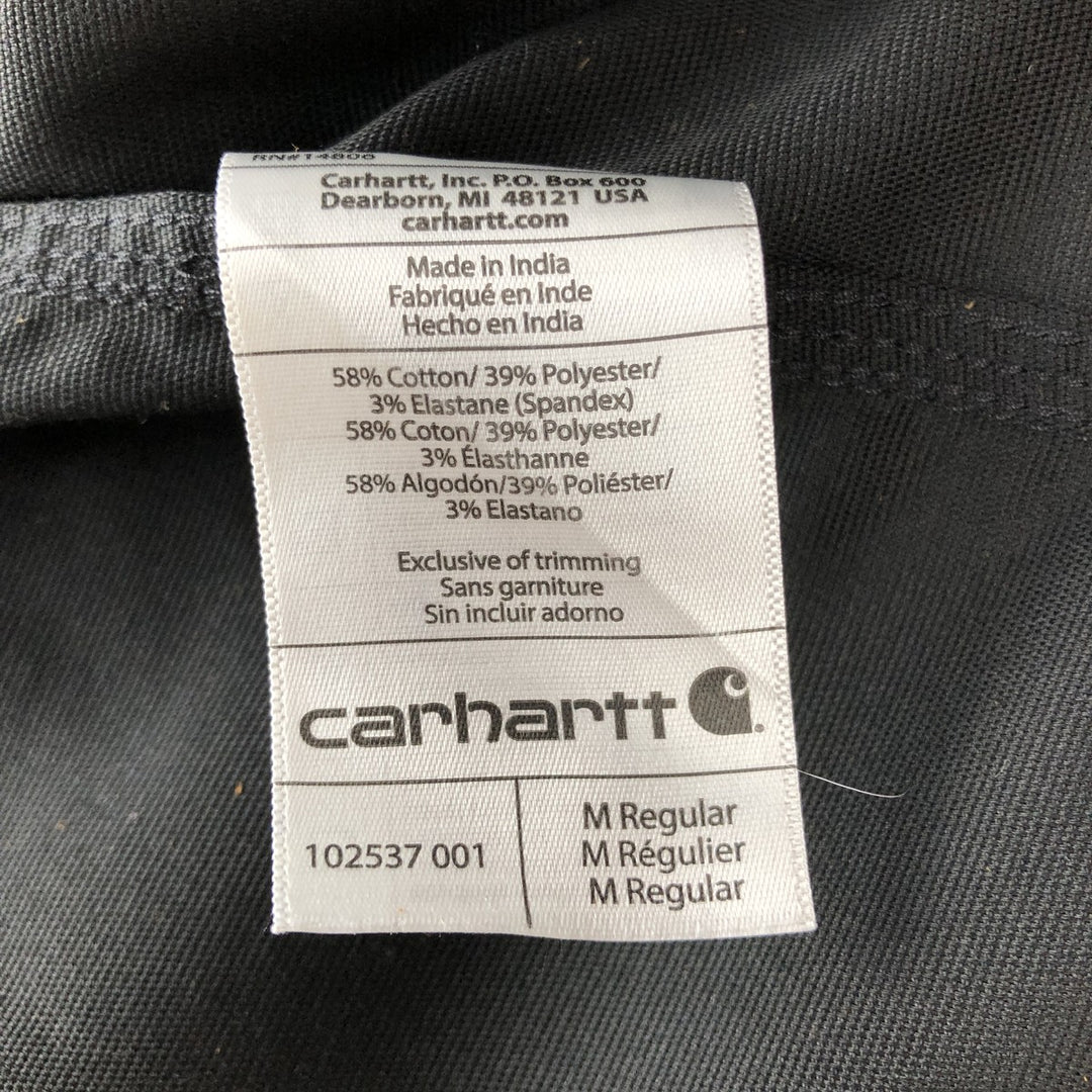 Carhartt Relaxed Fit Button-down Short Sleeve Work Shirt, Men's Medium cotton black type Vintage Second Hand