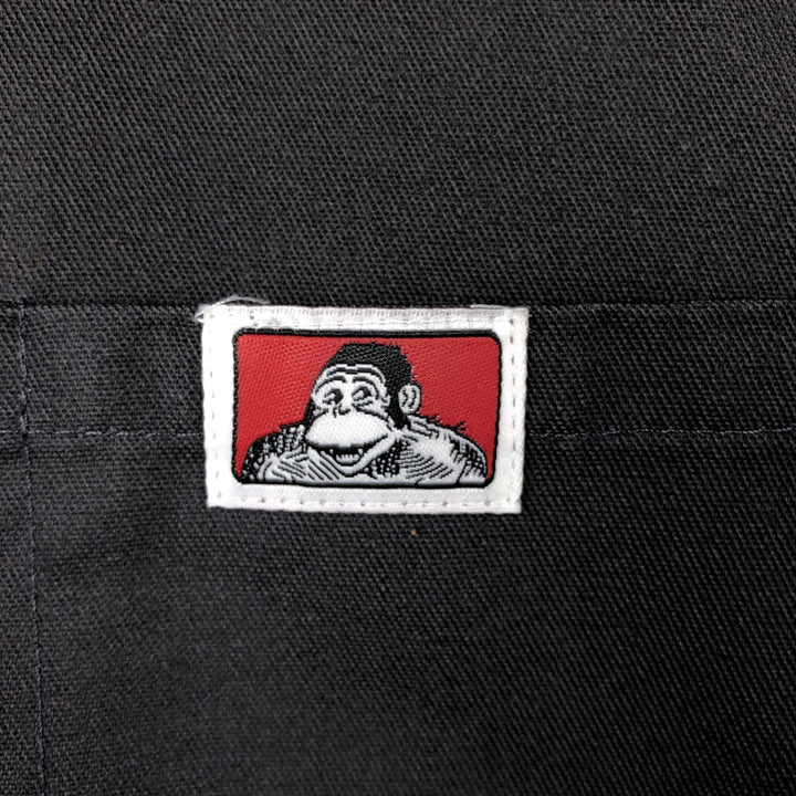 Ben Davis Half-Zip Pullover Short-Sleeve Work Shirt, Boxy Shirt, Men's Size XL (approx.) cotton Charcoal Vintage Second Hand