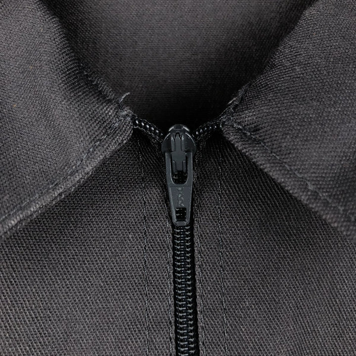 Ben Davis Half-Zip Pullover Short-Sleeve Work Shirt, Boxy Shirt, Men's Size XL (approx.) cotton Charcoal Vintage Second Hand