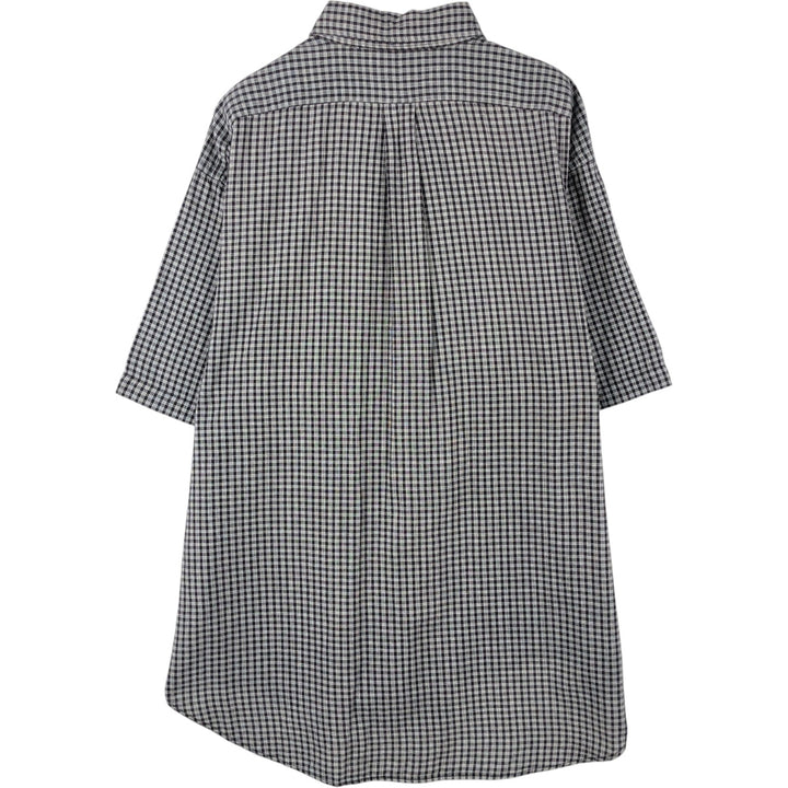 Ralph Lauren BLAIRE short sleeve button down check shirt men's XL size cotton black type Vintage Second Hand