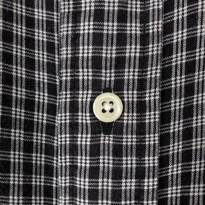 Ralph Lauren BLAIRE short sleeve button down check shirt men's XL size cotton black type Vintage Second Hand