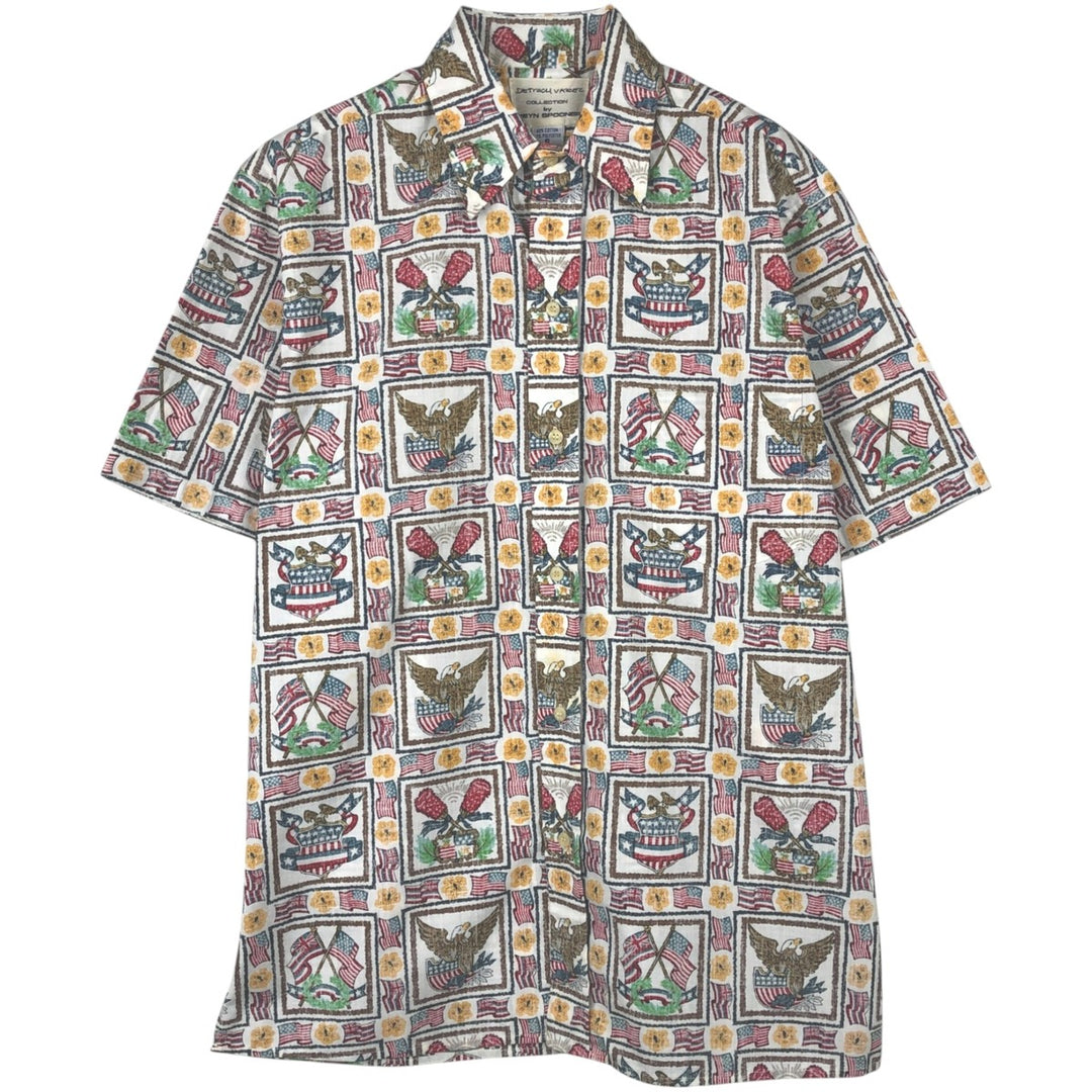 Reyn Spooner Dietrich Vares Collection Box Shirt Hawaiian Aloha Shirt Made in Hawaii Men's Size S cotton white type Vintage Second Hand