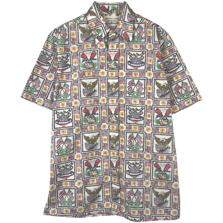 Reyn Spooner Dietrich Vares Collection Box Shirt Hawaiian Aloha Shirt Made in Hawaii Men's Size S cotton white type Vintage Second Hand