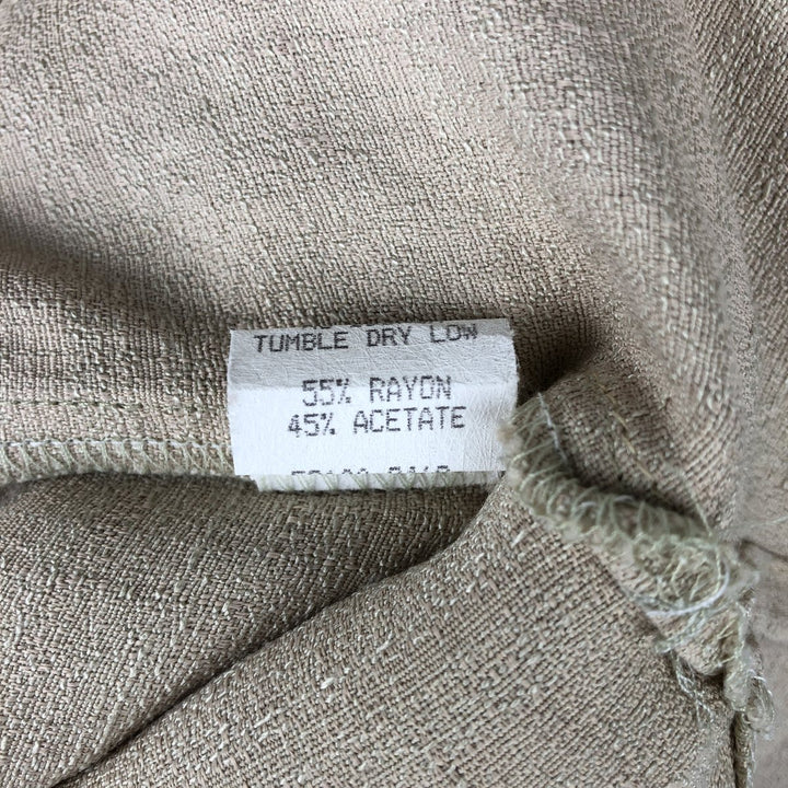 MIX STUDIO Short-Sleeve Rayon Shirt, Made in USA, Men's Size M (approx.) Rayon Beige type Vintage Second Hand