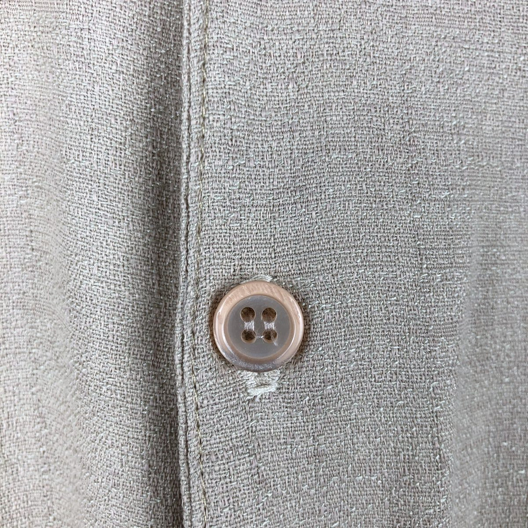 MIX STUDIO Short-Sleeve Rayon Shirt, Made in USA, Men's Size M (approx.) Rayon Beige type Vintage Second Hand