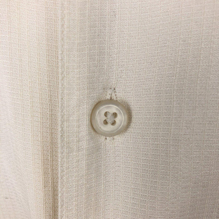 Perry Ellis PERRY ELLIS Short Sleeve Open Collar Silk Shirt Box Shirt Men's M silk ivory Vintage Second Hand