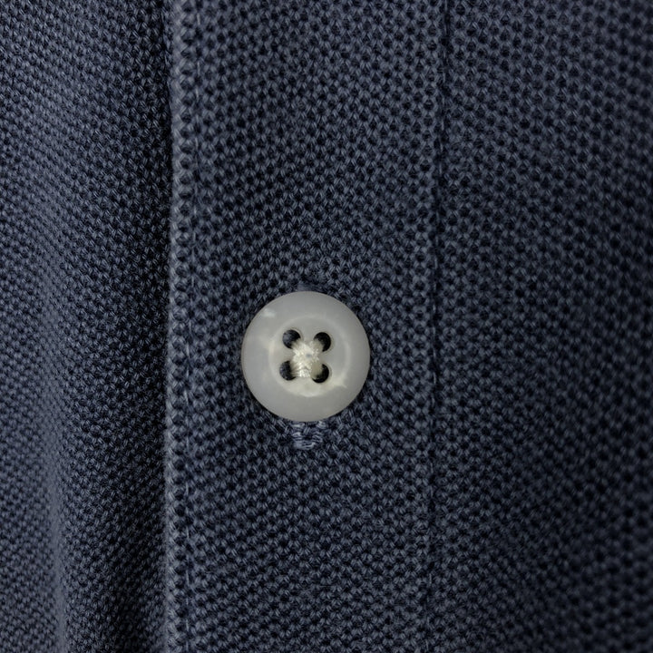 2000'S Eddie Bauer Short-Sleeve Cotton Box Shirt, Men's Size L (approx.) cotton navy blue type Vintage Second Hand