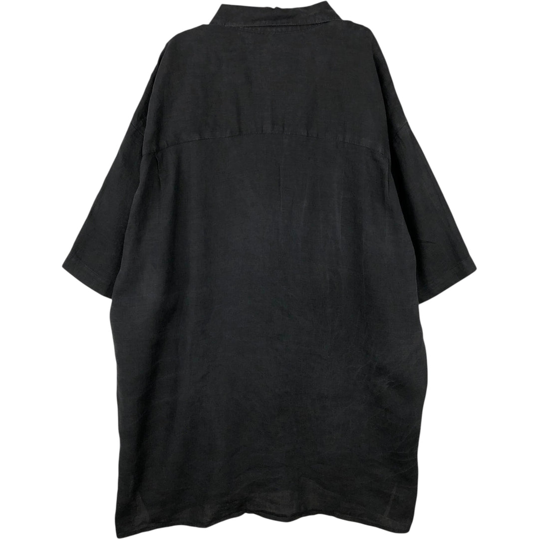 ATLANTIC CONNECTION Short-Sleeve Open-Collar Shirt, Boxy Shirt, Men's Size XL (approx.) unclear black type Vintage Second Hand