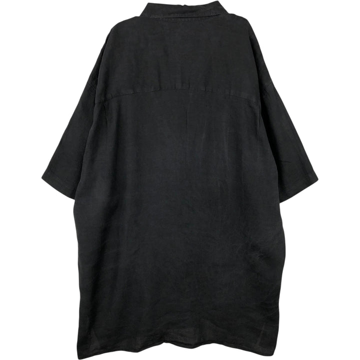 ATLANTIC CONNECTION Short-Sleeve Open-Collar Shirt, Boxy Shirt, Men's Size XL (approx.) unclear black type Vintage Second Hand