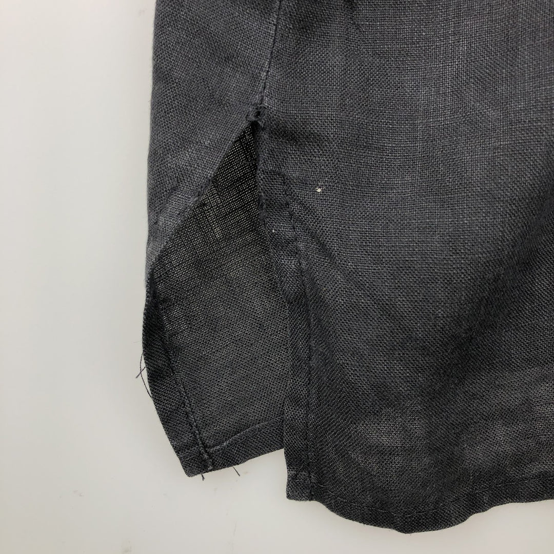 ATLANTIC CONNECTION Short-Sleeve Open-Collar Shirt, Boxy Shirt, Men's Size XL (approx.) unclear black type Vintage Second Hand