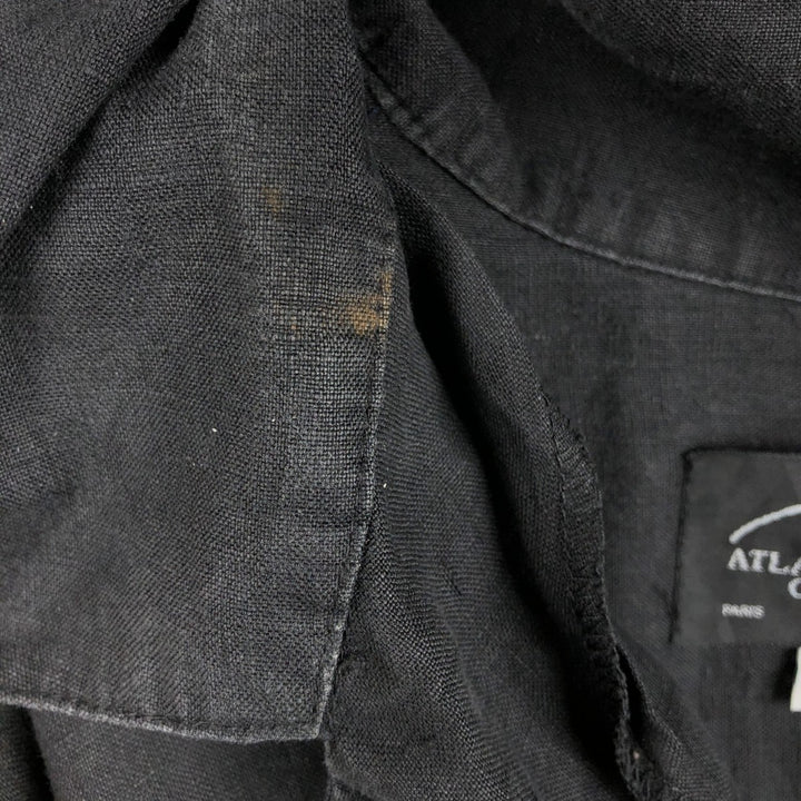 ATLANTIC CONNECTION Short-Sleeve Open-Collar Shirt, Boxy Shirt, Men's Size XL (approx.) unclear black type Vintage Second Hand