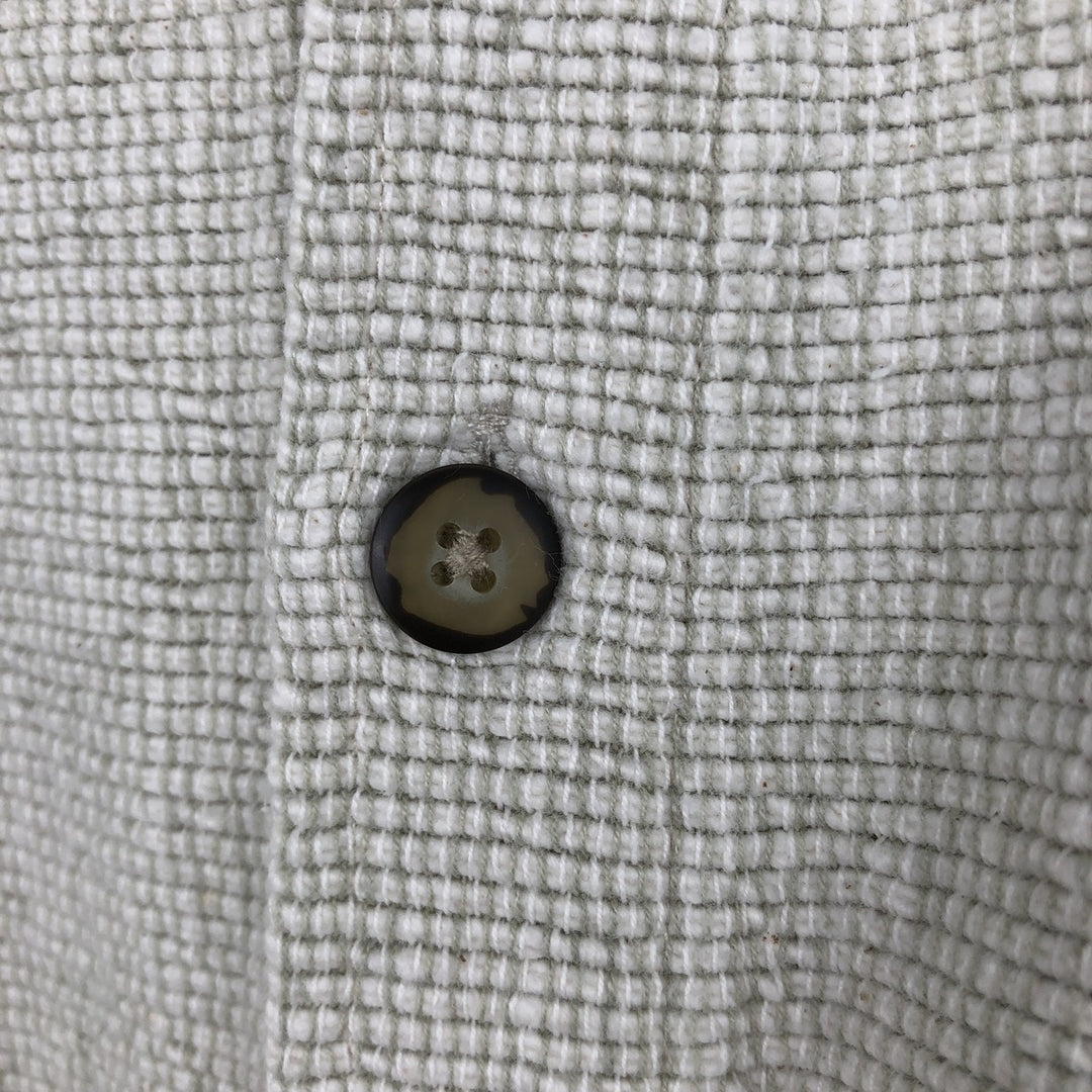 90s-00'S The Territory Ahead Short-Sleeve Cotton Box Shirt, Men's XXL equivalent, Vintage cotton Beige type Vintage Second Hand