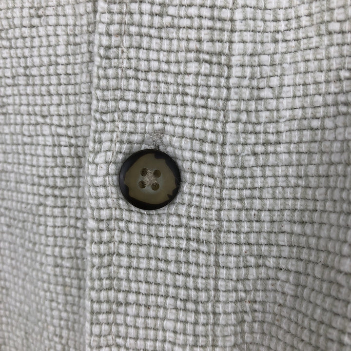 90s-00'S The Territory Ahead Short-Sleeve Cotton Box Shirt, Men's XXL equivalent, Vintage cotton Beige type Vintage Second Hand