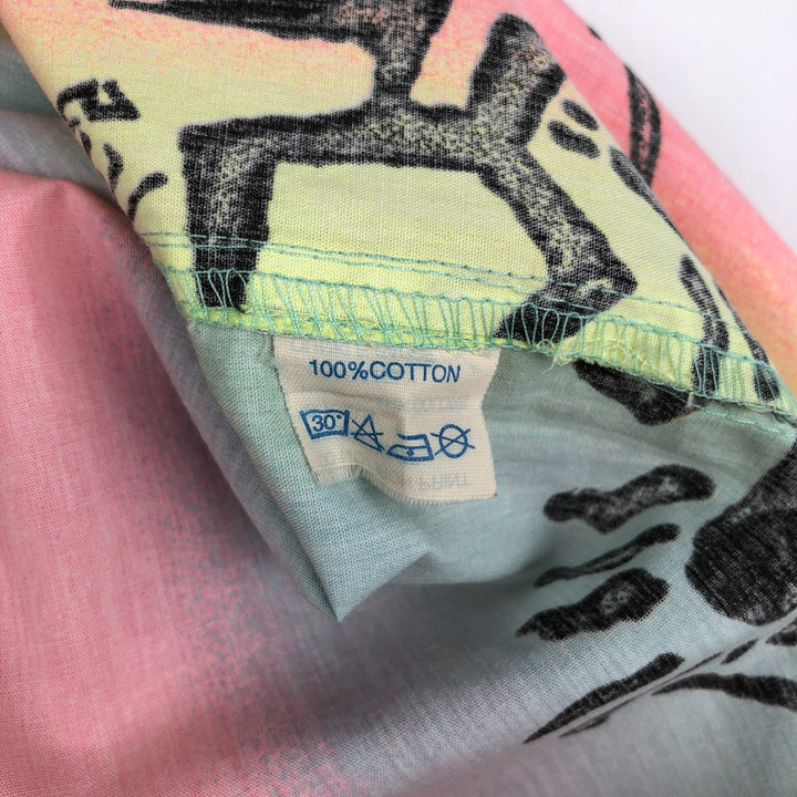 O'NEILL all-over print short-sleeved cotton shirt, men's size L equivalent. cotton pink type Vintage Second Hand