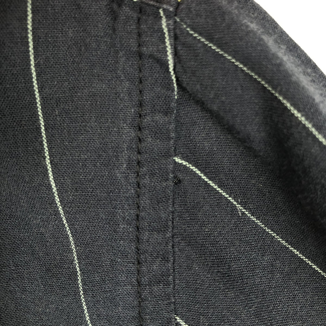 90s-00'S Calvin Klein Jeans Multi-stripe Short-Sleeve Cotton Striped Shirt, Boxy Shirt, Men's XL (approx.) cotton navy blue type Vintage Second Hand