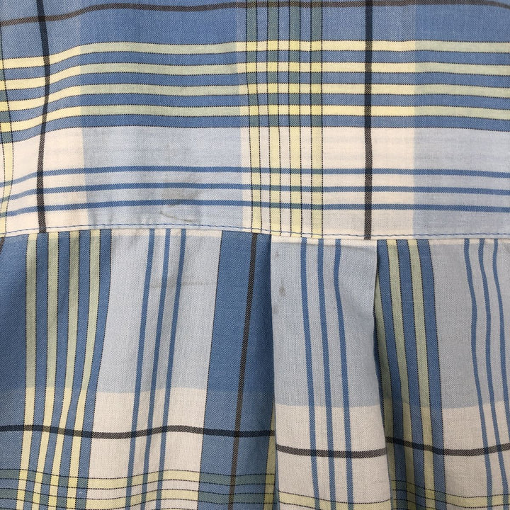 Patagonia 53962SP11 Fezzman Shirt, short-sleeved cotton check shirt, men's size L (approx.) Organic cotton Blue type light blue Vintage Second Hand