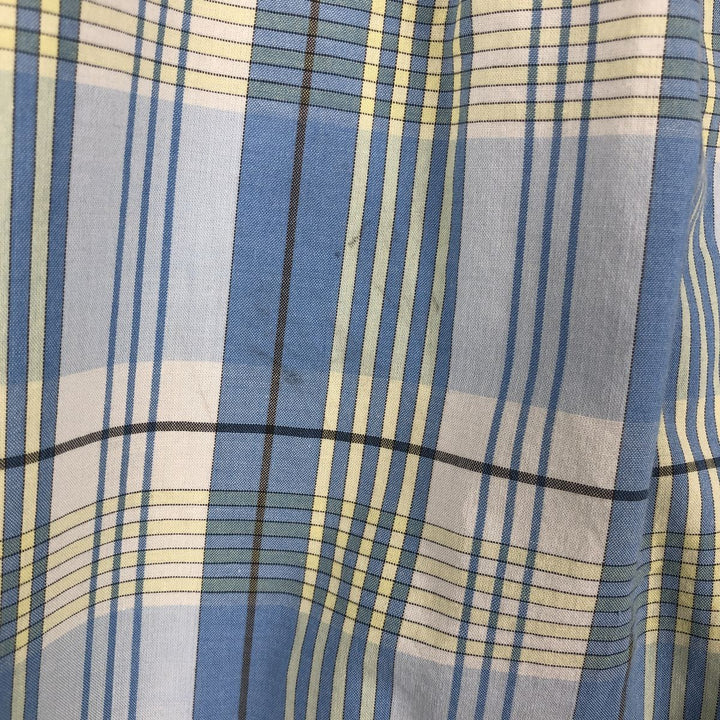 Patagonia 53962SP11 Fezzman Shirt, short-sleeved cotton check shirt, men's size L (approx.) Organic cotton Blue type light blue Vintage Second Hand