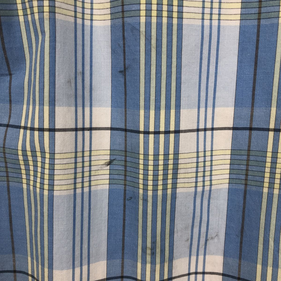 Patagonia 53962SP11 Fezzman Shirt, short-sleeved cotton check shirt, men's size L (approx.) Organic cotton Blue type light blue Vintage Second Hand