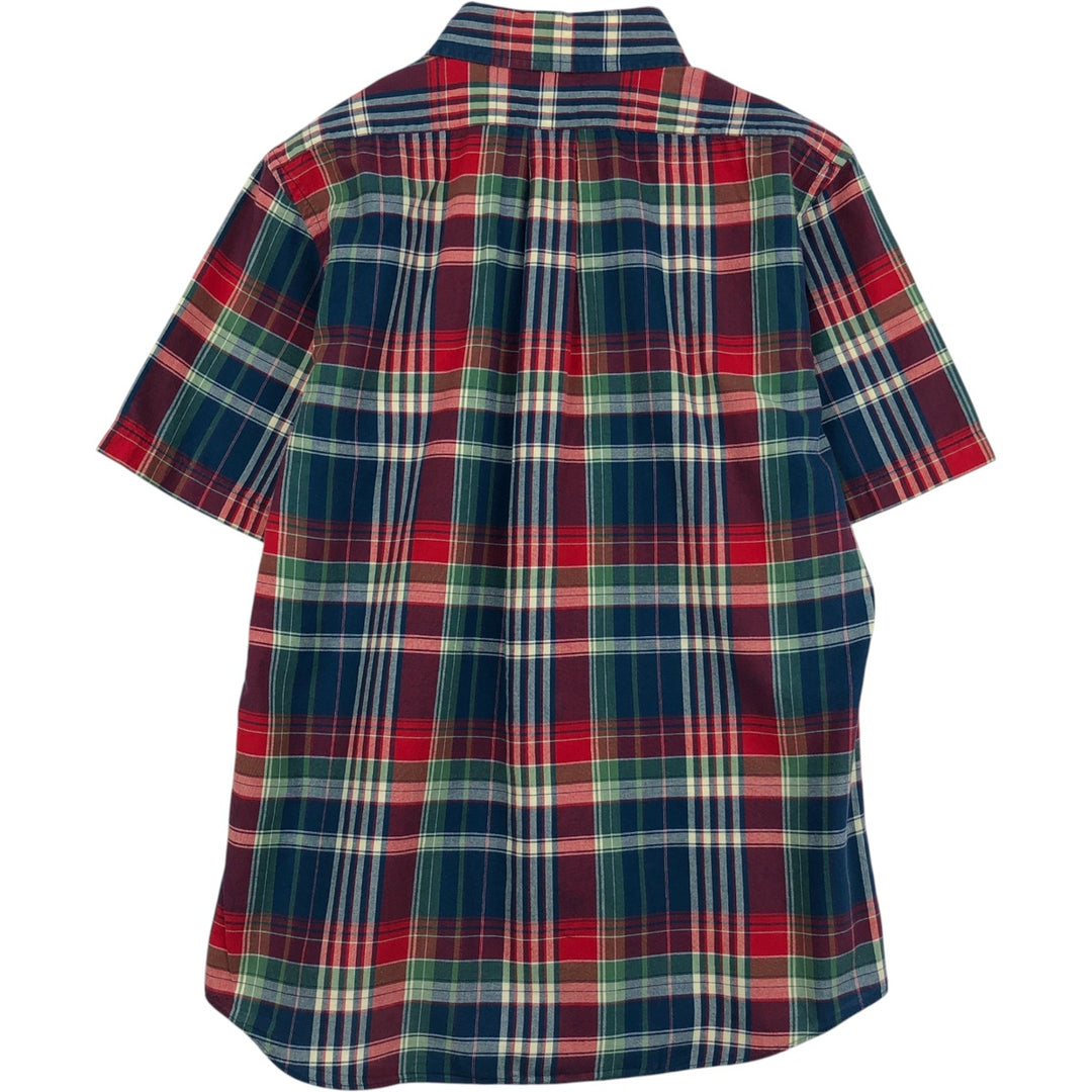 Brooks Brothers Est.1818 REGENT FIT Madras Check Short-Sleeve Button-Down Check Shirt (Men's Size M) cotton red type Vintage Second Hand