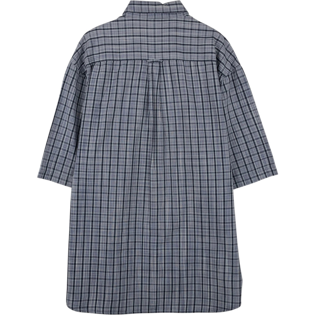 2000'S Columbia Short Sleeve Button-Down Check Shirt, Men's Size Medium cotton blue type Vintage Second Hand