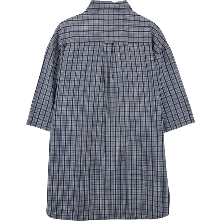 2000'S Columbia Short Sleeve Button-Down Check Shirt, Men's Size Medium cotton blue type Vintage Second Hand