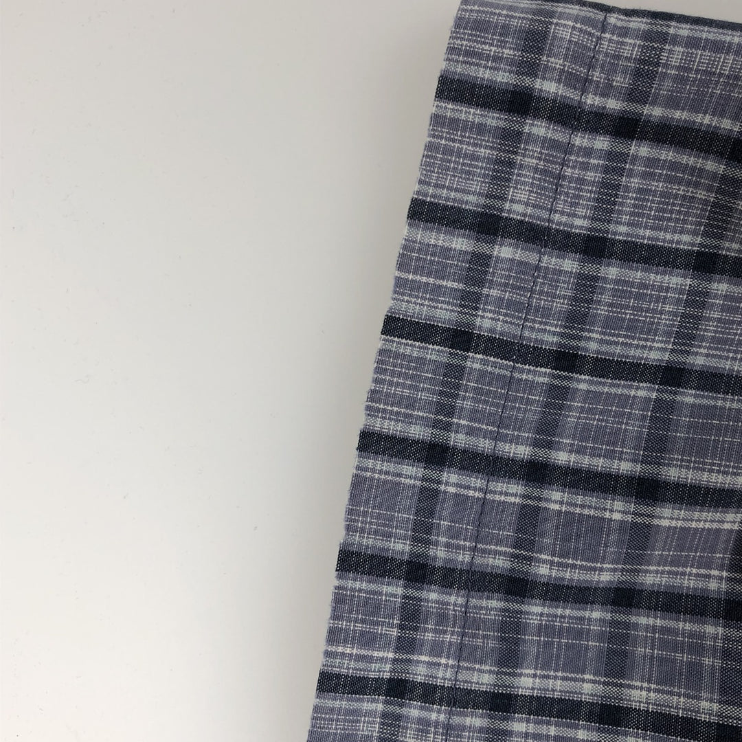 2000'S Columbia Short Sleeve Button-Down Check Shirt, Men's Size Medium cotton blue type Vintage Second Hand