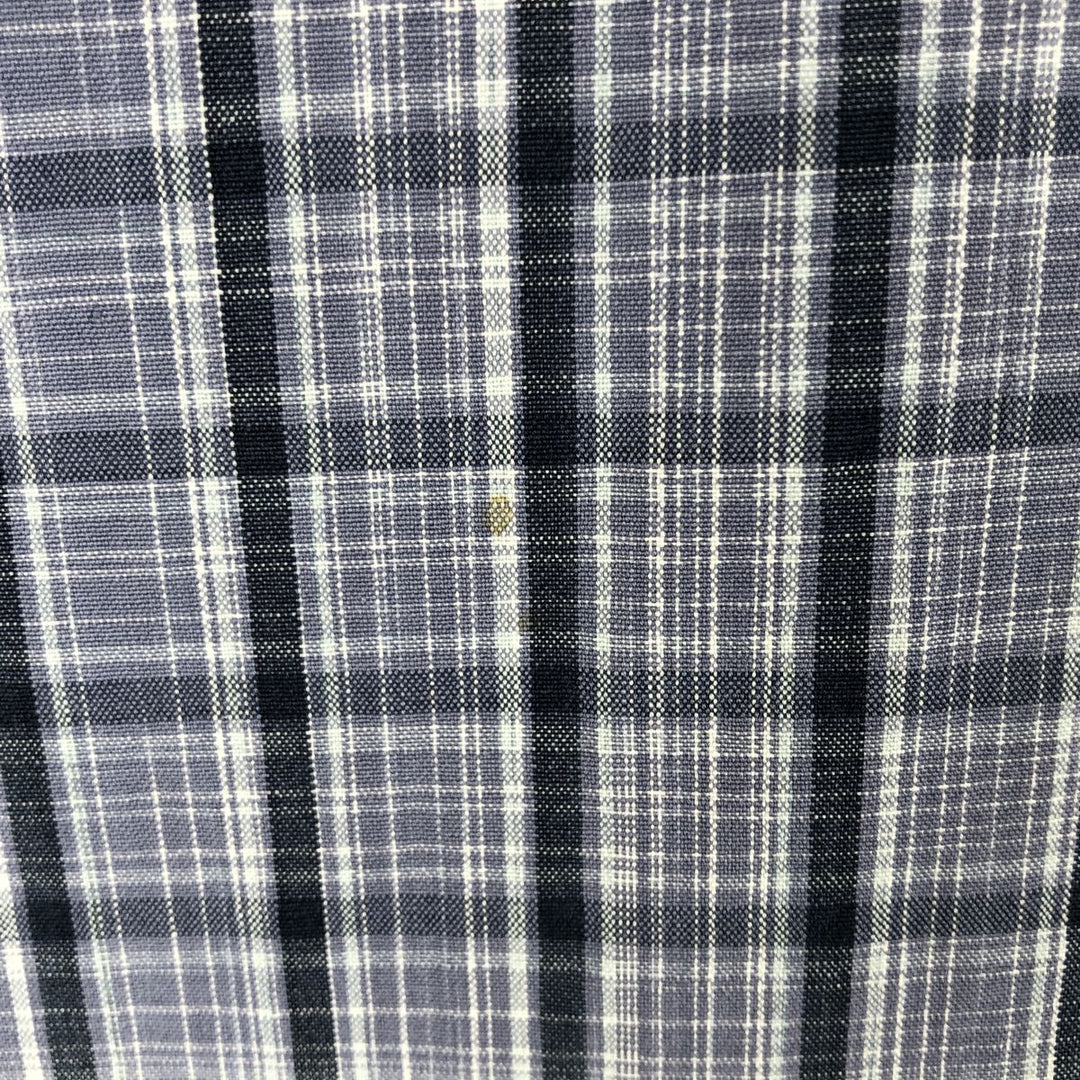 2000'S Columbia Short Sleeve Button-Down Check Shirt, Men's Size Medium cotton blue type Vintage Second Hand