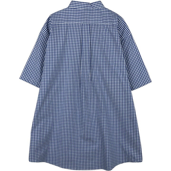 90s-00'S L.L.Bean Traditional Fit Gingham Check Short-Sleeve Button-Down Check Shirt, Men's Size XL (approx.) cotton blue type Vintage Second Hand