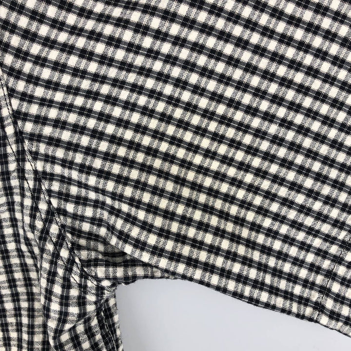 Dockers x Levi's Seersucker Short-Sleeve Button-Down Check Shirt, Men's Size M (approx.) cotton navy blue type Vintage Second Hand