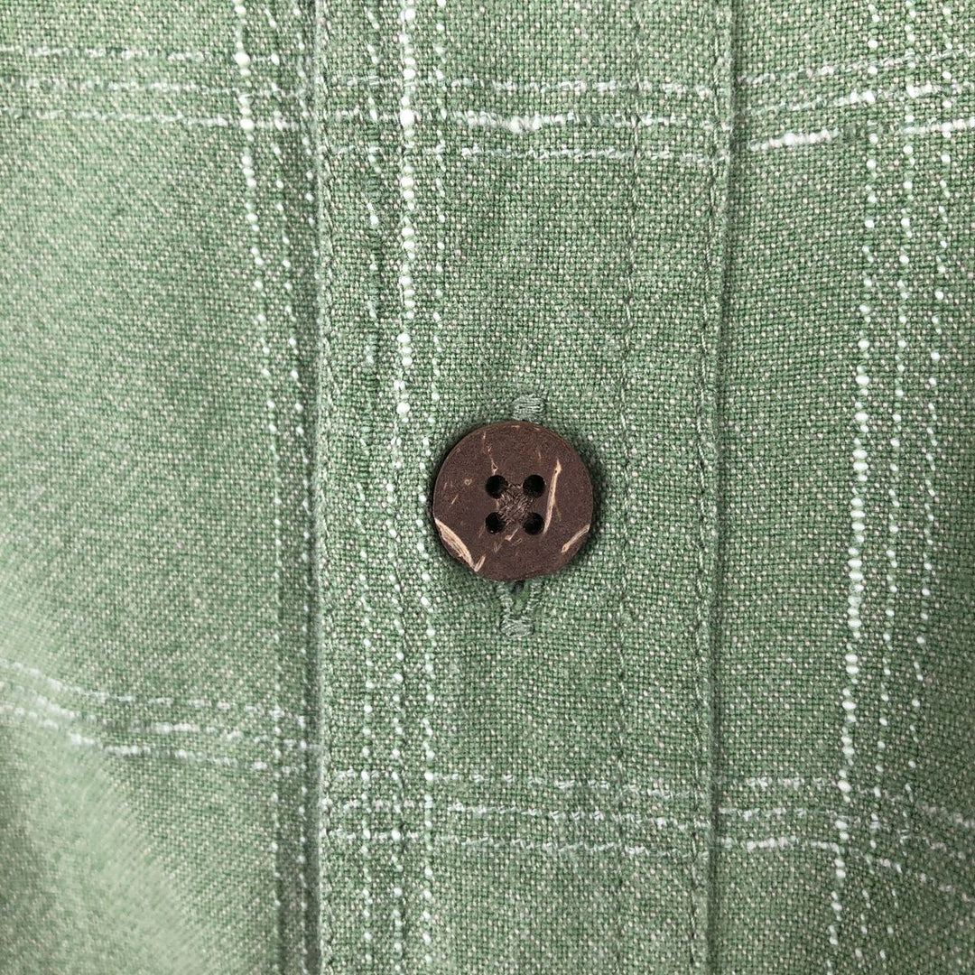 Columbia RIVER LODGE Short-Sleeve Cotton Check Shirt, Men's Size M (approx.) cotton green type Vintage Second Hand