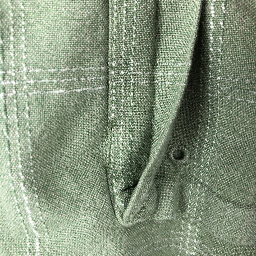 Columbia RIVER LODGE Short-Sleeve Cotton Check Shirt, Men's Size M (approx.) cotton green type Vintage Second Hand