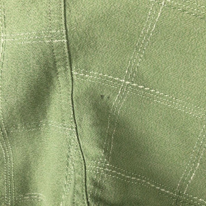 Columbia RIVER LODGE Short-Sleeve Cotton Check Shirt, Men's Size M (approx.) cotton green type Vintage Second Hand