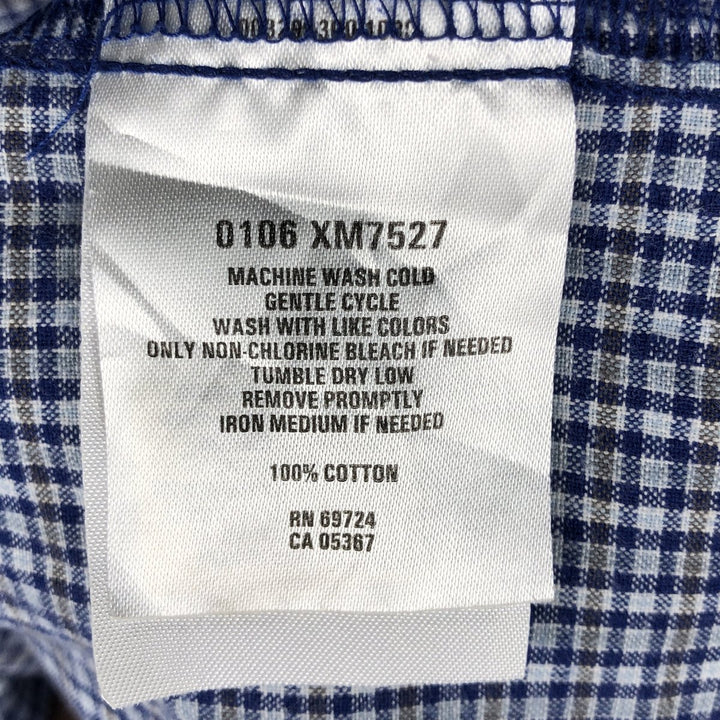2000'S Columbia Short Sleeve Button-Down Check Shirt, Men's Size Medium cotton blue type Vintage Second Hand