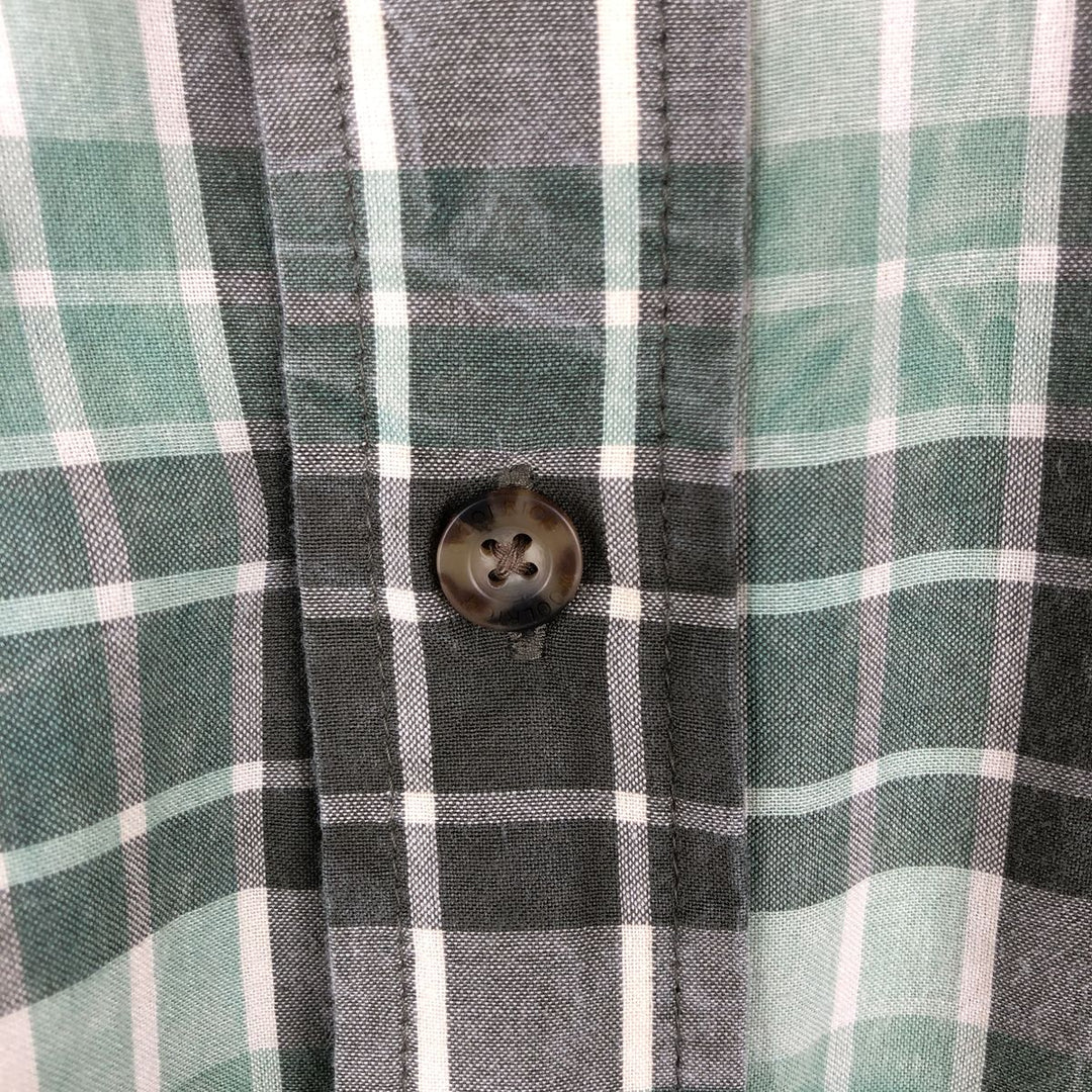 2000'S Woolrich Short-Sleeve Cotton Check Shirt, Men's Size L (approx.) cotton green type Vintage Second Hand